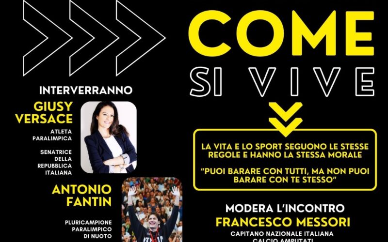 Evento “SI GIOCA COME SI VIVE”  Campioni paralimpici a Carpi – Auditorium San Rocco